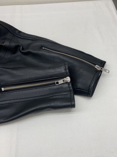 商品画像：シングルライダースジャケット/36/羊革/BLK/64-18-0283-578 6