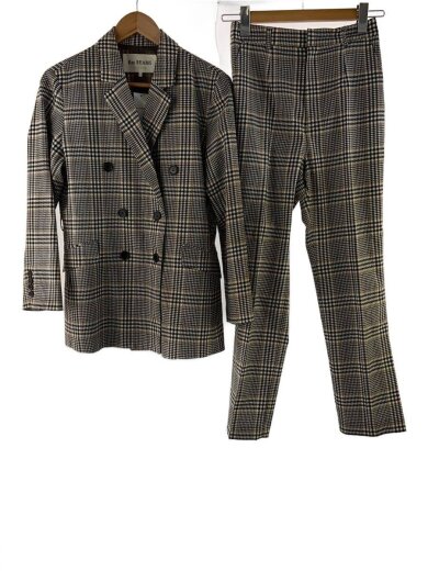 商品画像：セットアップ/--/ポリエステル/BRW/チェック 1