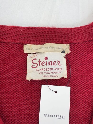 商品画像：STEINER/カーディガン(厚手)/L/ウール/RED 3