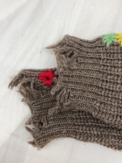 商品画像：DARNING CUT OFF KNIT PULLOVER/M/ウール/BLK/24AW59KN159 6