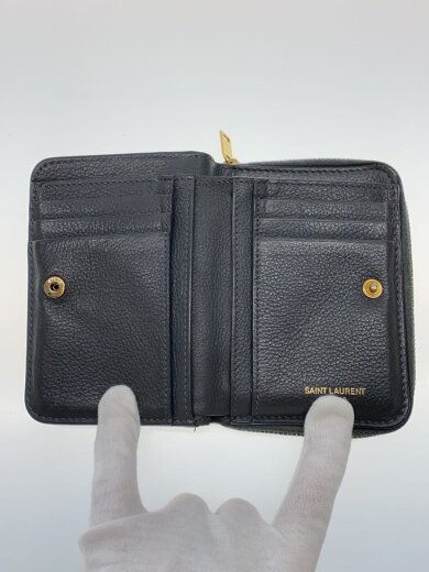 商品画像：SAINT LAURENT/2つ折り財布/レザー/GRY/レディース/GUE635263・0221// 4