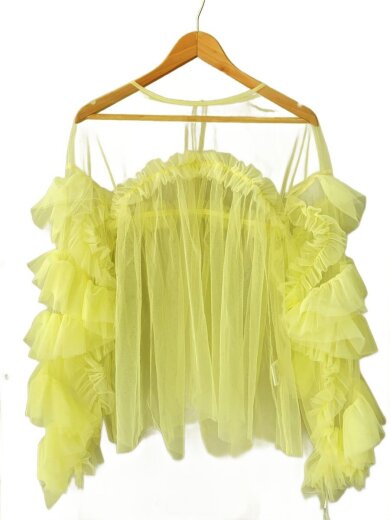 商品画像：decorative tulle tops/FREE/ナイロン/YLW/2383-50113-AN// 1