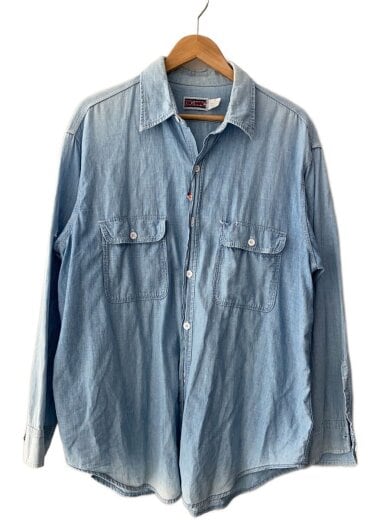 商品画像：長袖シャツ/XL/コットン/ブルー 1