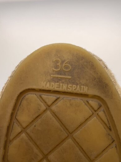 画像：CHANELエスパドリーユ/36/BEG/レザー/かかと潰れ/使用感有5