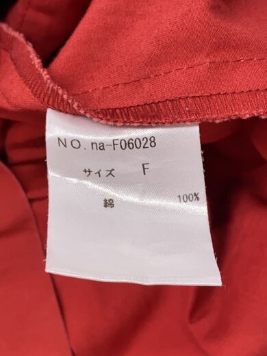 商品画像：スカート/FREE/コットン/RED/na-F06028/ウエスト周り変色有 5