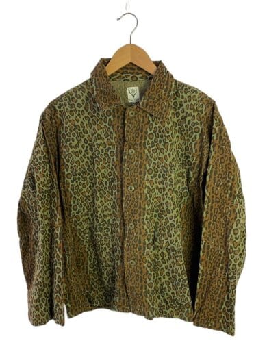 商品画像：長袖シャツ/XS/コットン/KHK/レオパード/FK845/使用感有 1