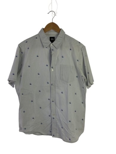 商品画像：半袖シャツ/M/コットン/IDG/総柄/首周り汚れ有// 1