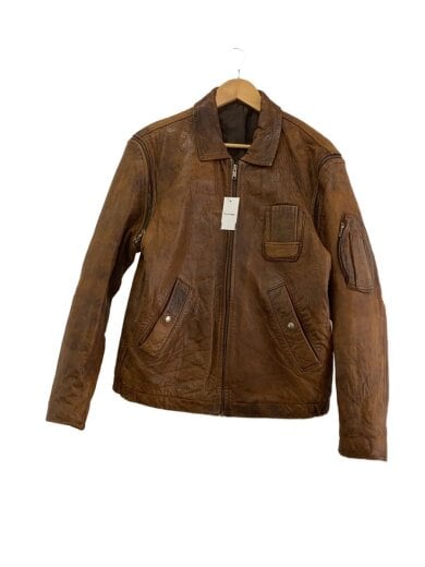 商品画像：レザージャケット・ブルゾン/--/レザー/BRW/無地/Made in France 1