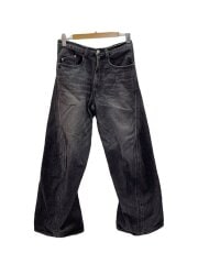 3D Twisted Wide Leg Jeans/1/コットン/BLK/EXO232P01