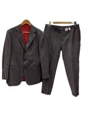 Loro Piana生地/セットアップ/--/ウール/GRY/ストライプ