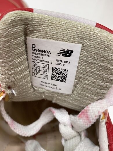 商品画像：ローカットスニーカー/27cm/RED/レザー/M996NCA// 5