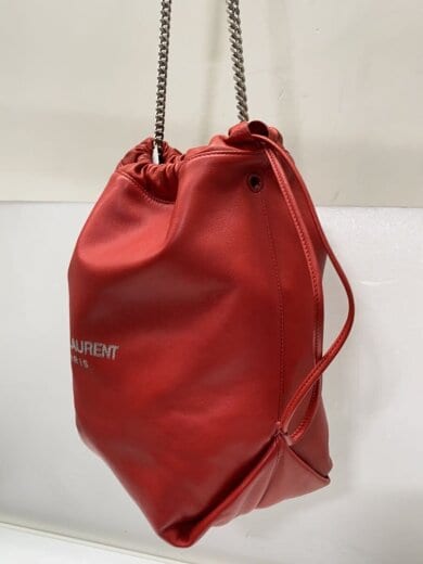 商品画像：Teddy Bucket Bag Leather /レザー/RED/YSL 538447・1218 2