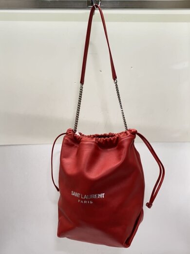 商品画像：Teddy Bucket Bag Leather /レザー/RED/YSL 538447・1218 8