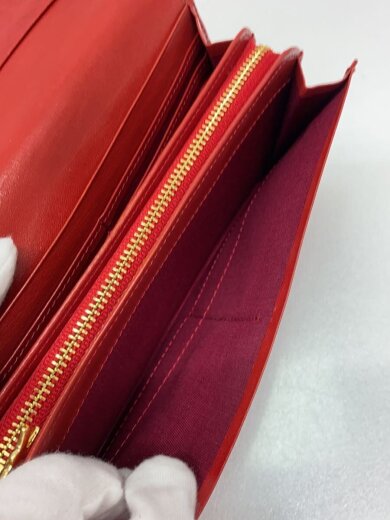 商品画像：長財布/レザー/RED/無地/レディース 7