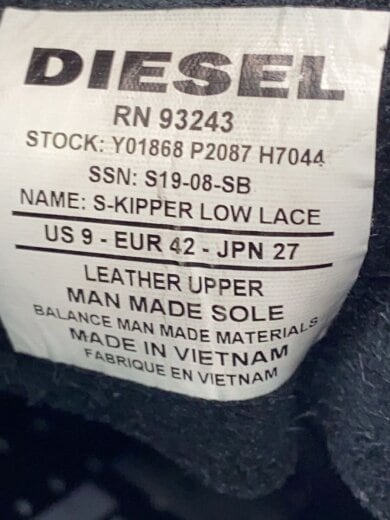 商品画像：ローカットスニーカー/27cm/BLK/S19-08-SB 5