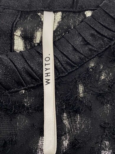 商品画像：jacquard volume blouse/ポリエステル/BLK/WHT24FBL4053 3