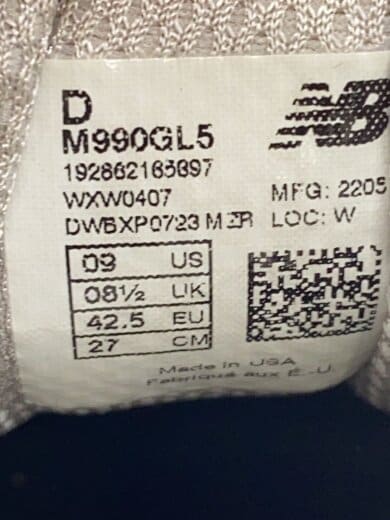 商品画像：M990//グレー/27cm/GRY 5