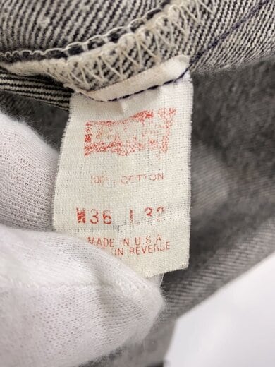 画像：Levi’sストレートパンツ/36/コットン/BLK/無地/ボタン裏653/USA製/デニム5