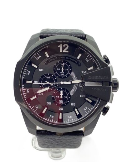 商品画像：クォーツ腕時計/アナログ/レザー/BLK/BLK/SS/DZ-4283 1