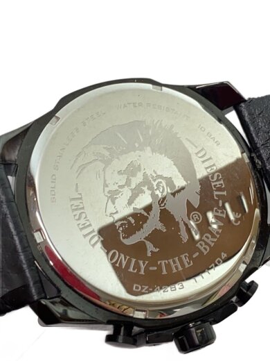 商品画像：クォーツ腕時計/アナログ/レザー/BLK/BLK/SS/DZ-4283 3