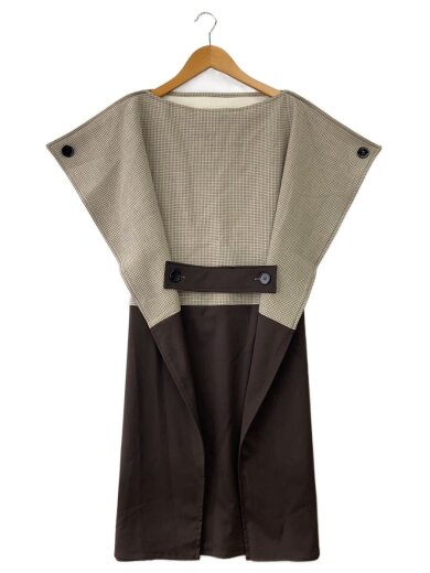 商品画像：半袖ワンピース/40/ポリエステル/BRW/チェック// 1
