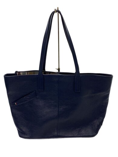 商品画像：トートバッグ/レザー/NVY/無地 1