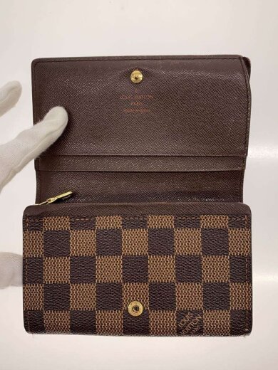 商品画像：ポルト・モネ・ビエ・トレゾール_ダミエ・エベヌ/PVC/BRW/レディース 4