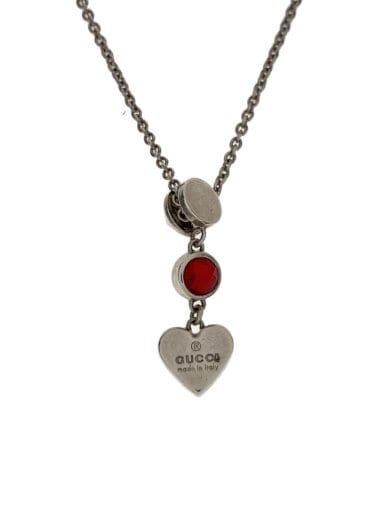 商品画像：ハートネックレス/SV925/カラーストーン/SLV/トップ有/レディース 1