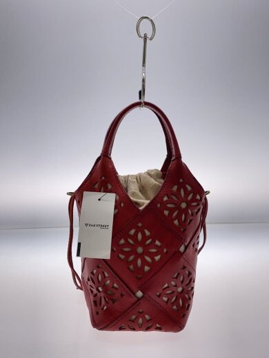 商品画像：サスティナブルカットワークポシェット/ショルダーバッグ/レザー/レッド// 3