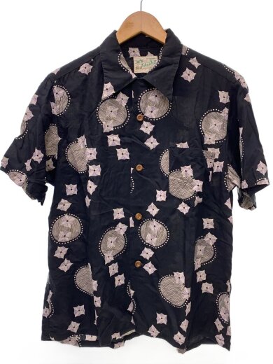 商品画像：アロハシャツ/L/コットン/BLK/総柄/SZ007フリ/453/C-0Y-3858// 1
