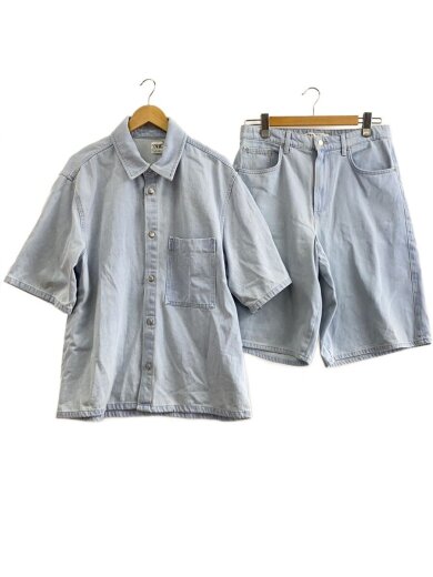 商品画像：デニムセットアップ/L/デニム/BLU/無地 1