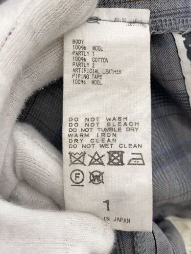 商品画像：スラックスパンツ/1/ウール/GRY/チェック/CCCA15UNIB 5