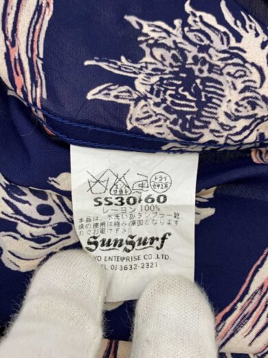 商品画像：アロハシャツ/L/レーヨン/BLK/総柄/SS30460// 4