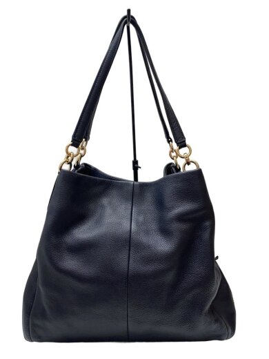 商品画像：ショルダーバッグ_オールレザー/レザー/NVY/無地 1