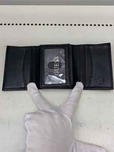 商品画像：2つ折り財布/レザー/BLK/無地/メンズ// 4