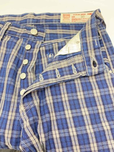 商品画像：ショートパンツ/30/コットン/BLU/チェック/7550 3