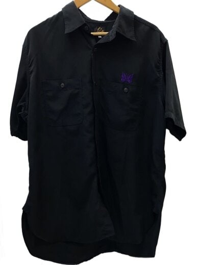 商品画像：半袖シャツ/XL/ポリエステル/BLK/無地/IN136 1