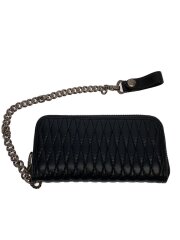 BACK DROP leathers/長財布/レザー/BLK/メンズ