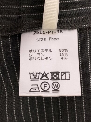 商品画像：ワイドパンツ/FREE/ポリエステル/GRY/ストライプ/2511-PT-38 5