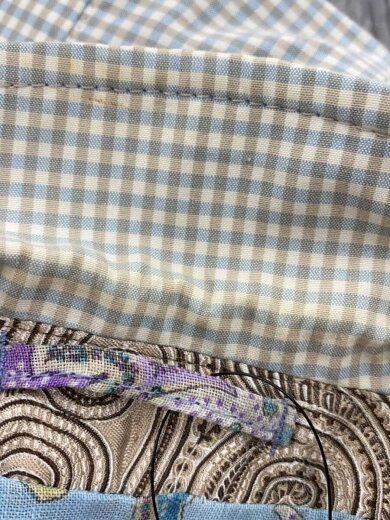 画像：ETROスーツ/48/コットン/BLU/チェック/111-11889-1186/左袖部分に汚れ有8