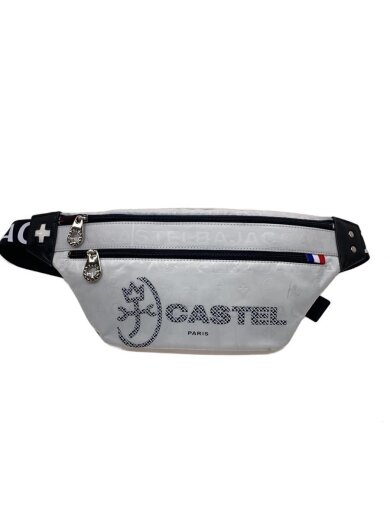 商品画像：ウエストバッグ/ナイロン/WHT/総柄 1