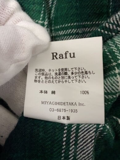 商品画像：MIYAGIHIDETAKA ミヤギヒデタカ STANDARD SHIRT/L/GRN/チェック 5