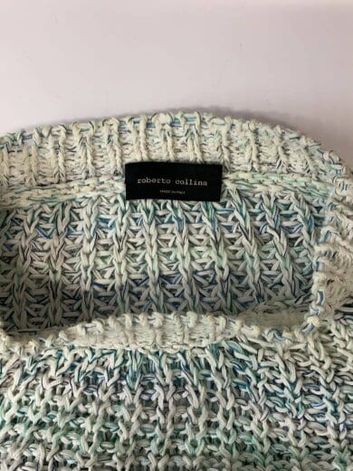 商品画像：ローゲージ コットンニット/S/BLU/ボーダー 3