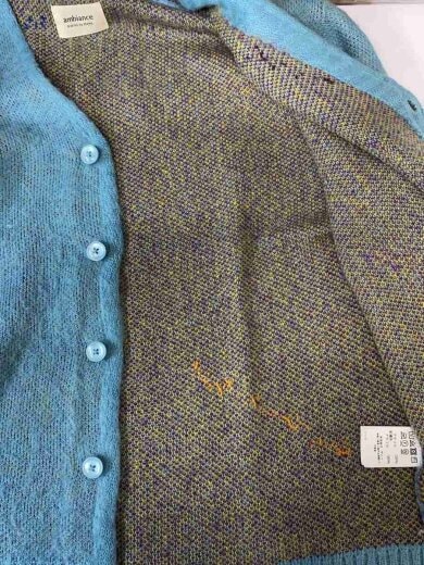 商品画像：ambiance シャギー ネーム カーディガン/BLU 4