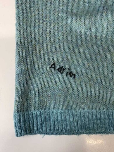 商品画像：ambiance シャギー ネーム カーディガン/BLU 7