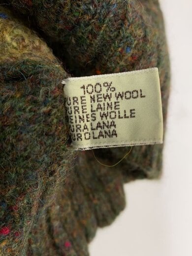 商品画像：Mc George メンズ スコットランド製 ニット/L/ウール/KHK/総柄 6