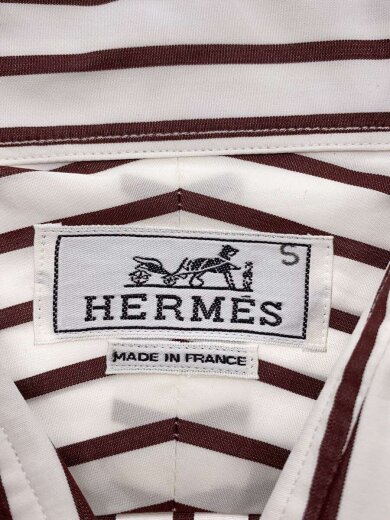 商品画像：セリエカフス ワイドカラー 長袖シャツ/BRW/ストライプ/31-5618 3