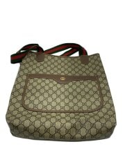 OLD GUCCI/GGスプリーム シェリーライントートバッグ/PVC/BRW/総柄/002 58 6487