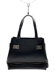 ガンチーニ/トートバッグ/レザー/BLK