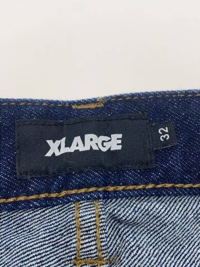 画像：X-LARGEストレートパンツ/ボトム/32/デニム/NVY/1012330310154